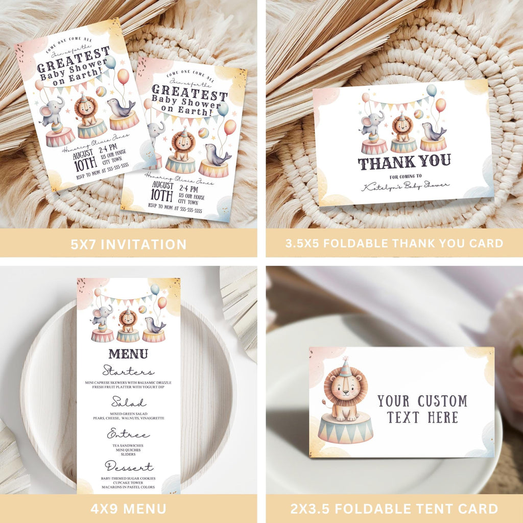 Circus Baby Shower Bundle