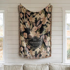 Personalized Floral Woven Blanket