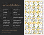 Lemon Wedding Wine Bottle Labels
