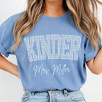 Gingham Teacher Name Tshirt