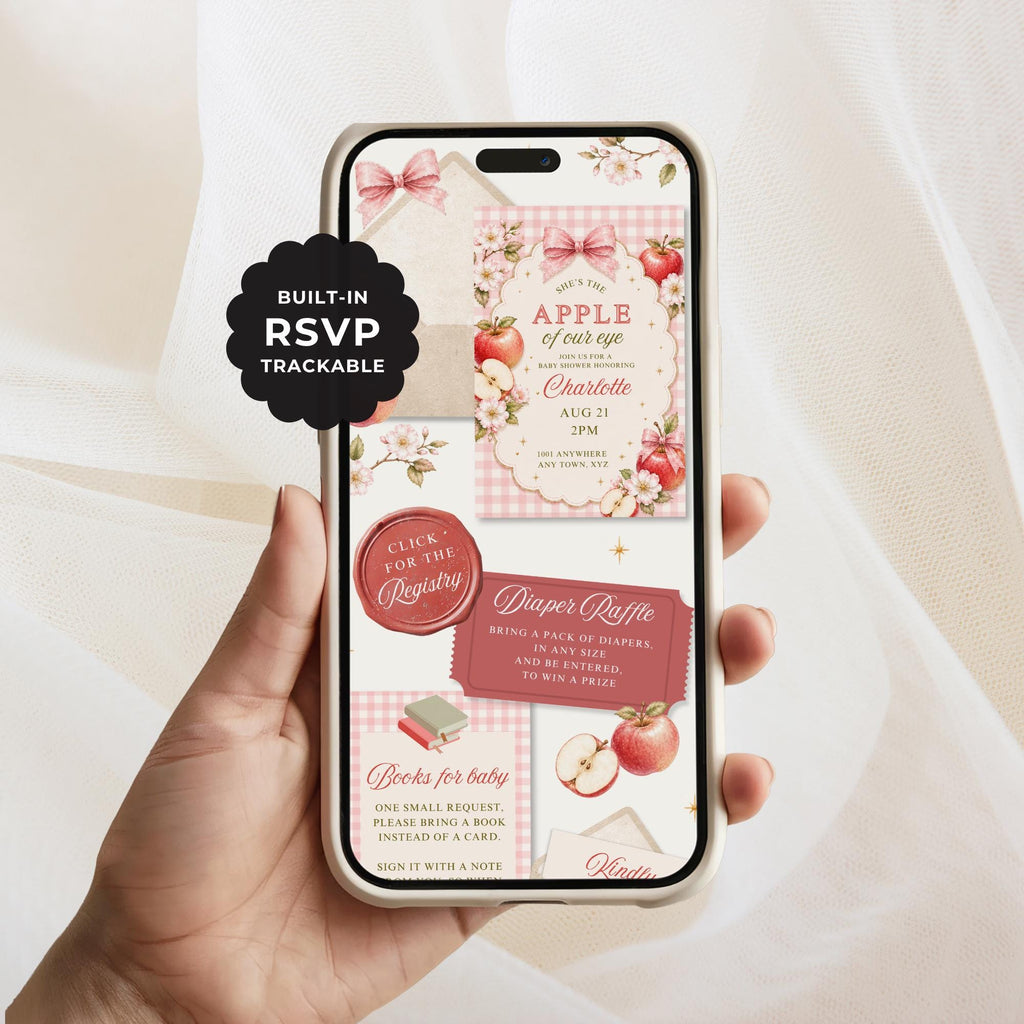 Apple Baby Shower Invitation