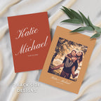 Terra Cotta Floral Wedding Invitation Suite
