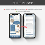 Blue Jean Baby Shower Website Invitation