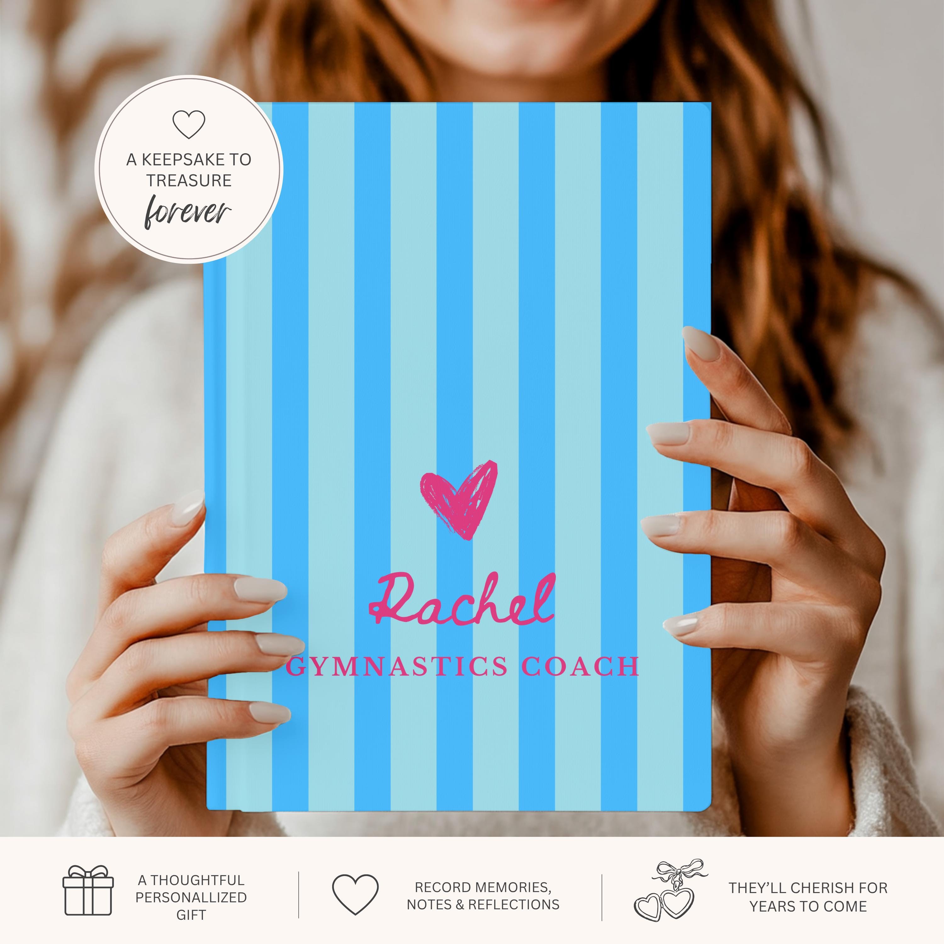 Custom Name Preppy Striped Journal