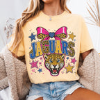 Coquette Glitter Jaguars Mascot Shirt