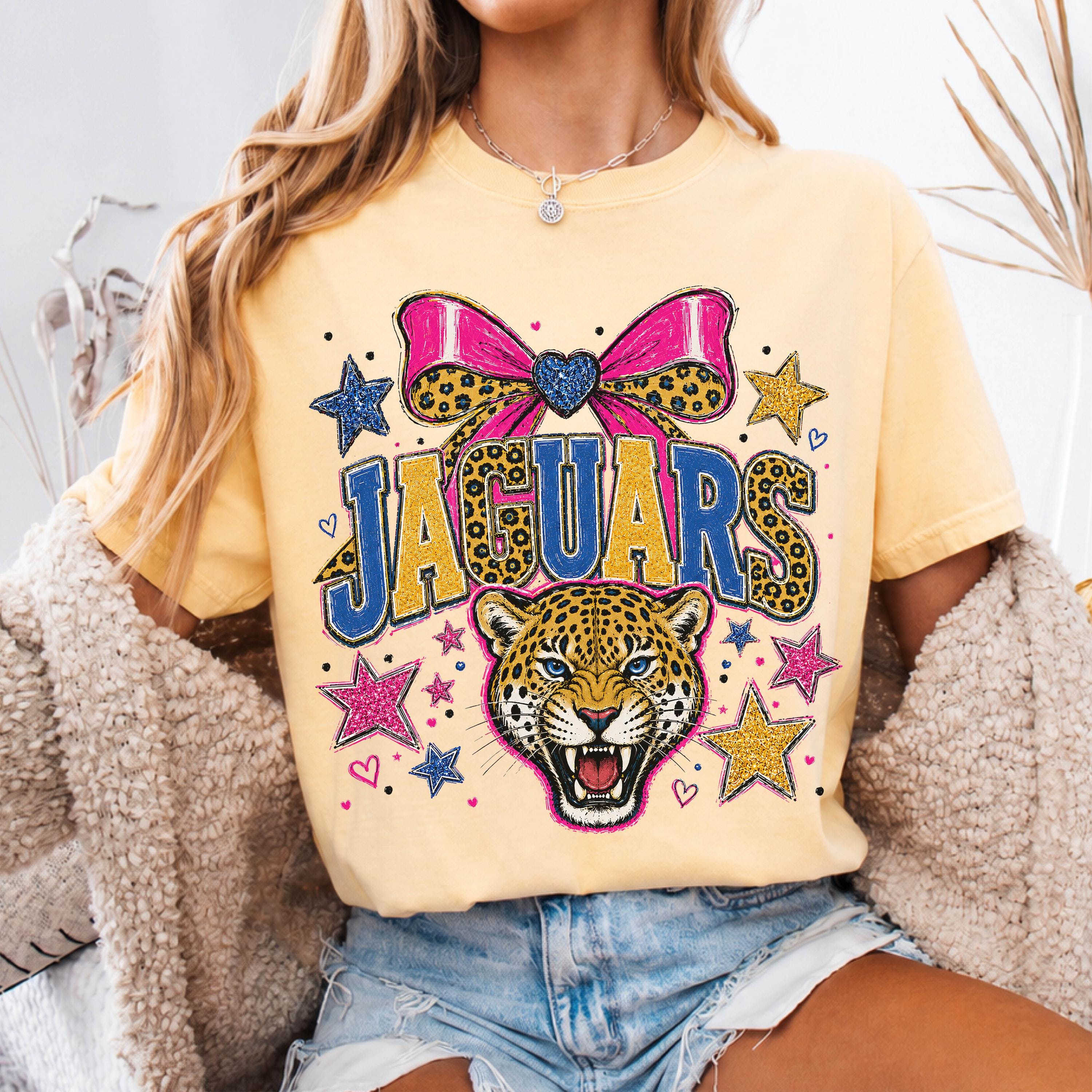 Coquette Glitter Jaguars Mascot Shirt
