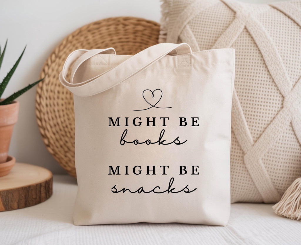Might be Books Might be Snacks Tote Bag