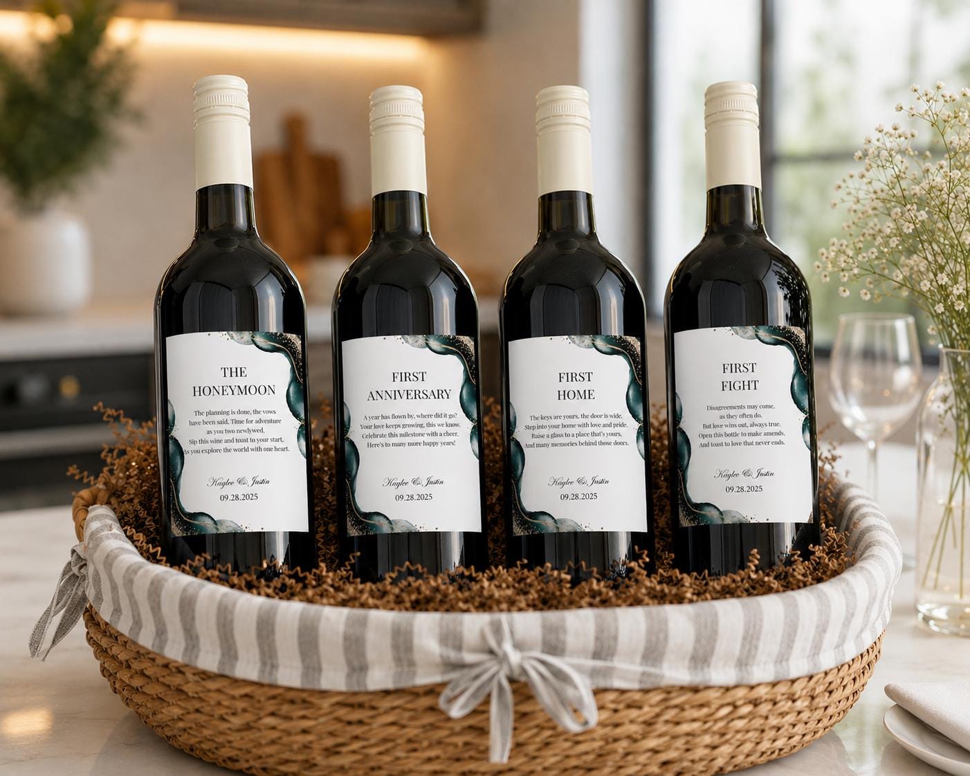 Wedding Wine Bottle Label Set