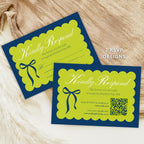 Navy Lime Wedding Invitation Templates