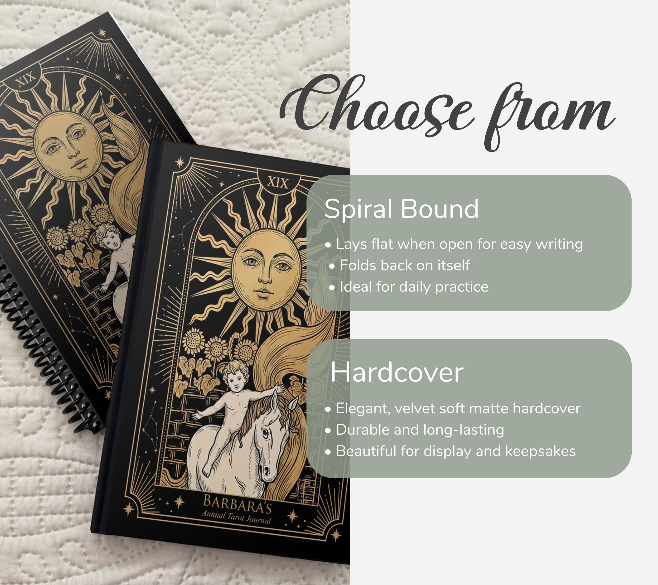 Annual Tarot Journal Personalized