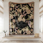 Personalized Floral Woven Blanket