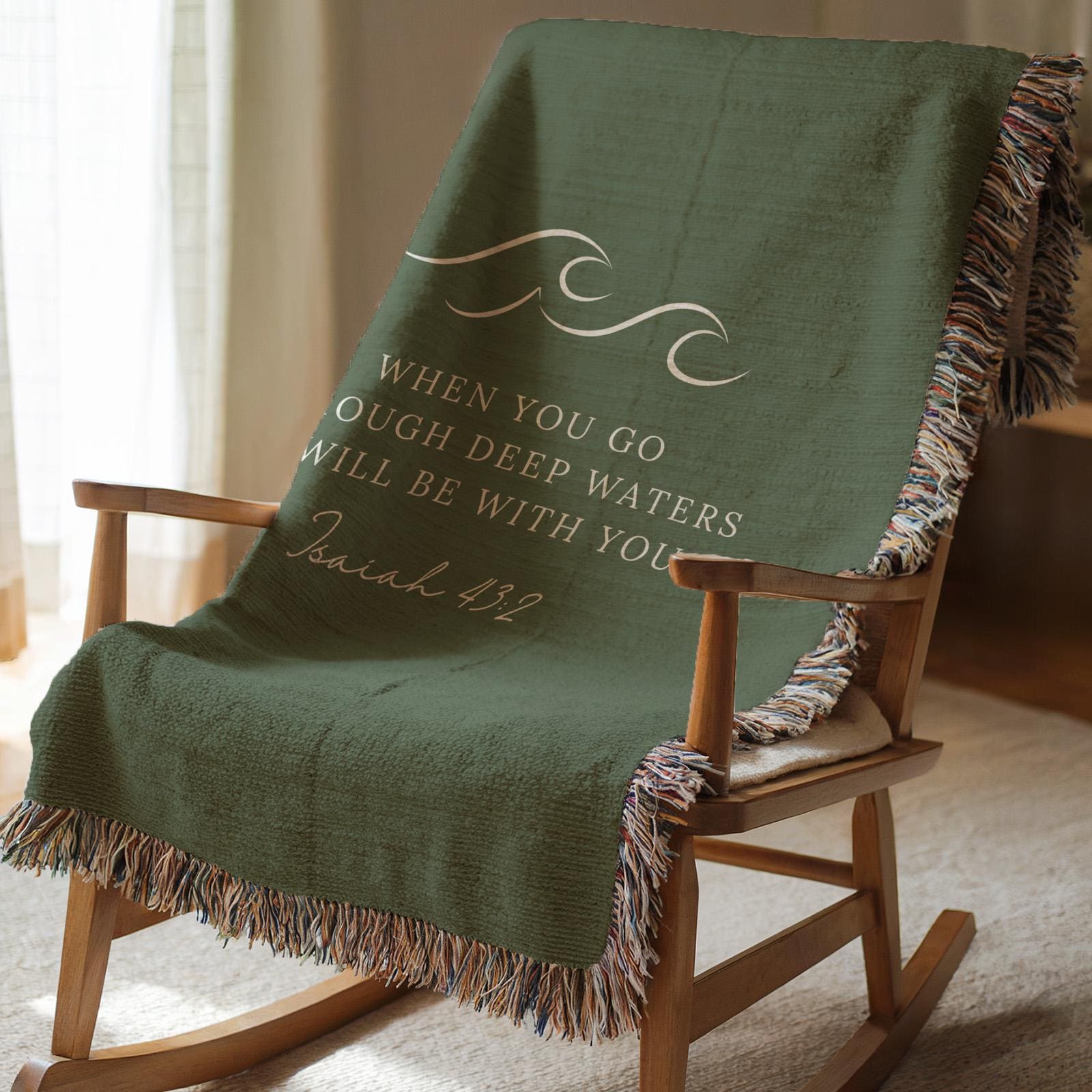 Isaiah 43:2 Woven Blanket