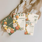 Floral Citrus Wedding Invitation Set