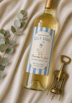 Funny Silly Goose Pregnancy Announcement Wine Label Template