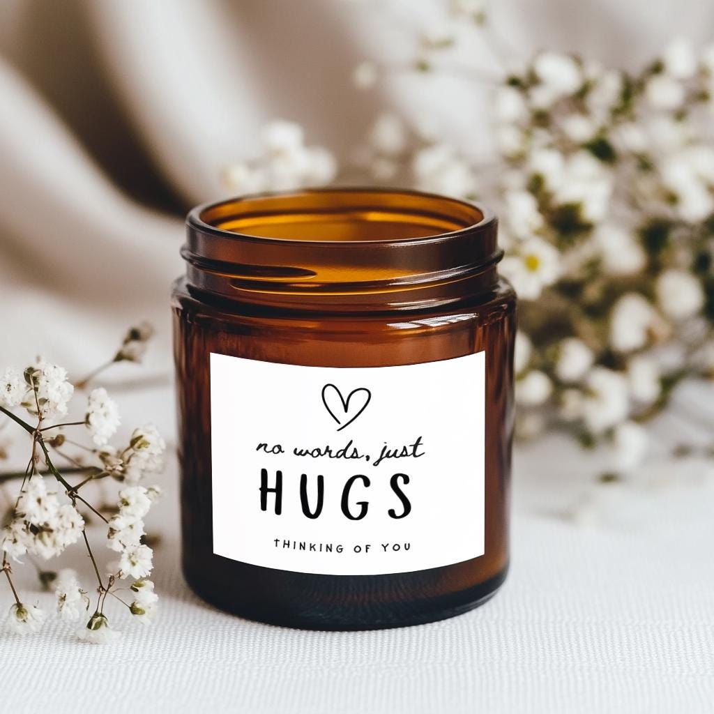 No Words Just Hugs Candle