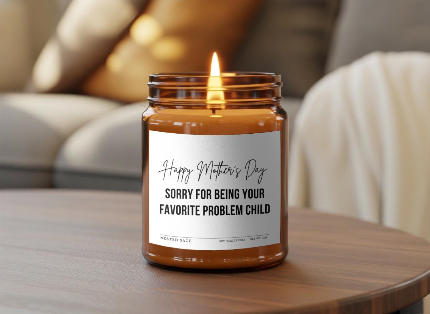Happy Mothers Day Candle