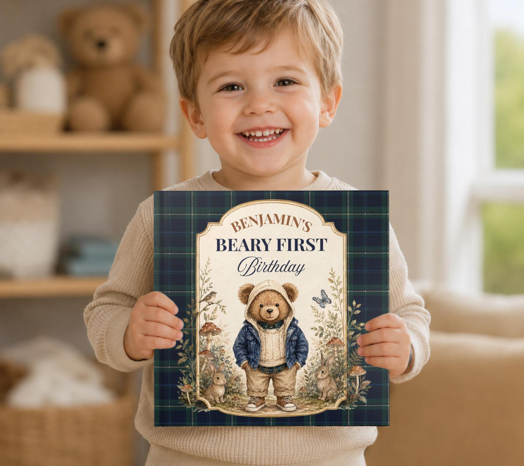 Personalized Beary First Birthday Book