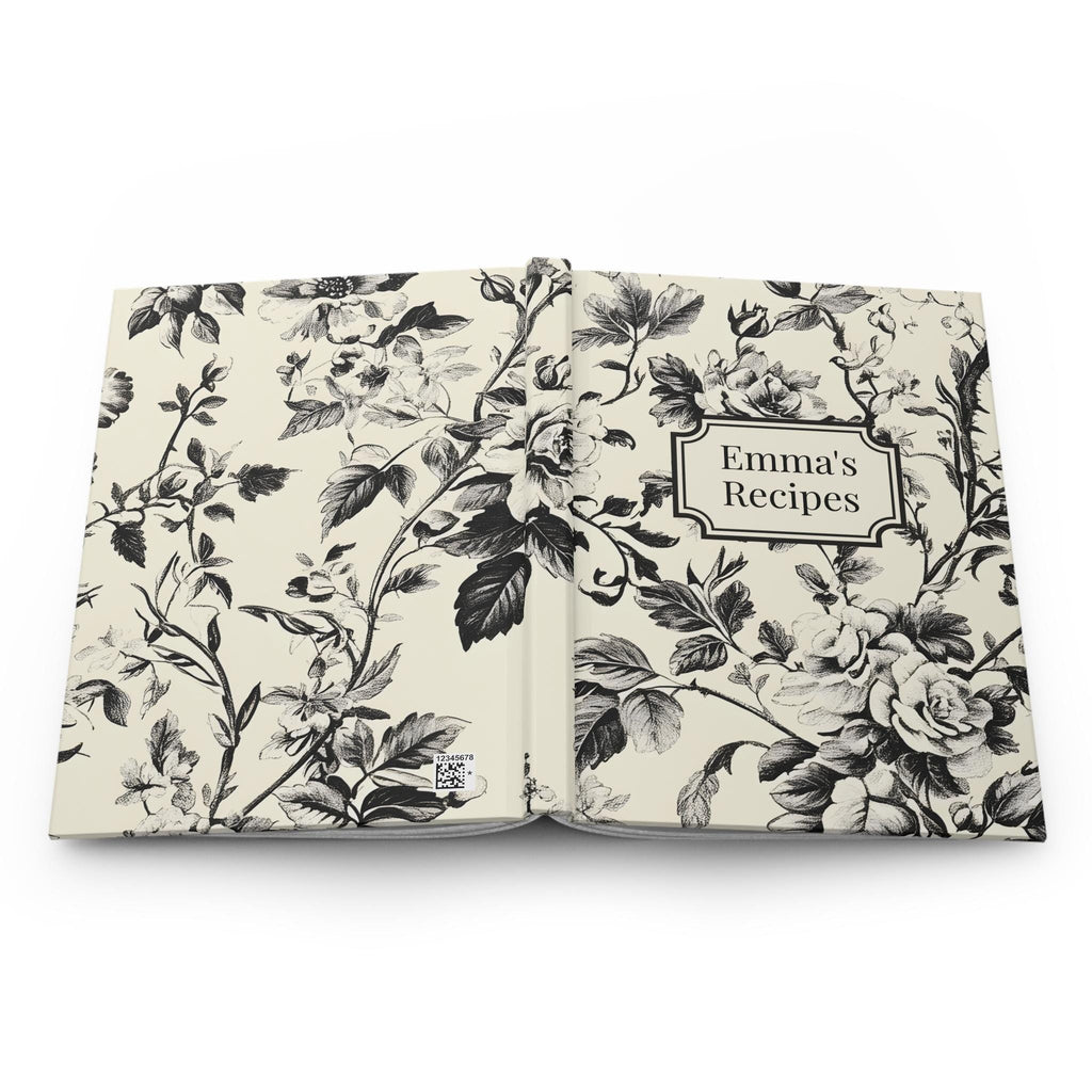 Personalized Floral Toile Recipe Notebook