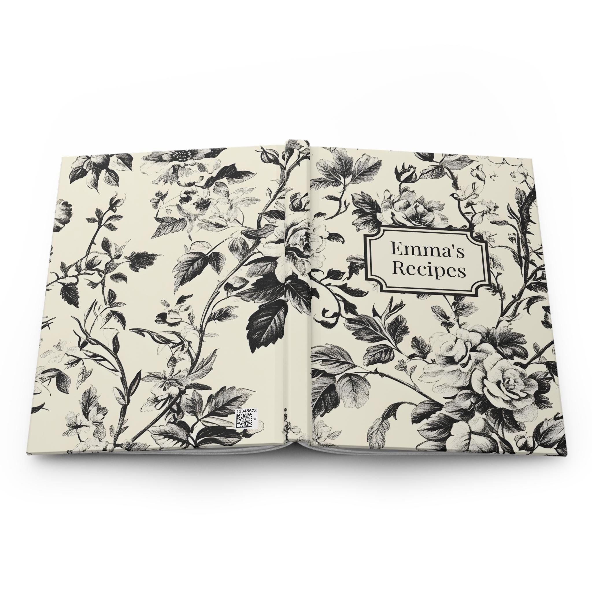 Personalized Floral Toile Recipe Notebook