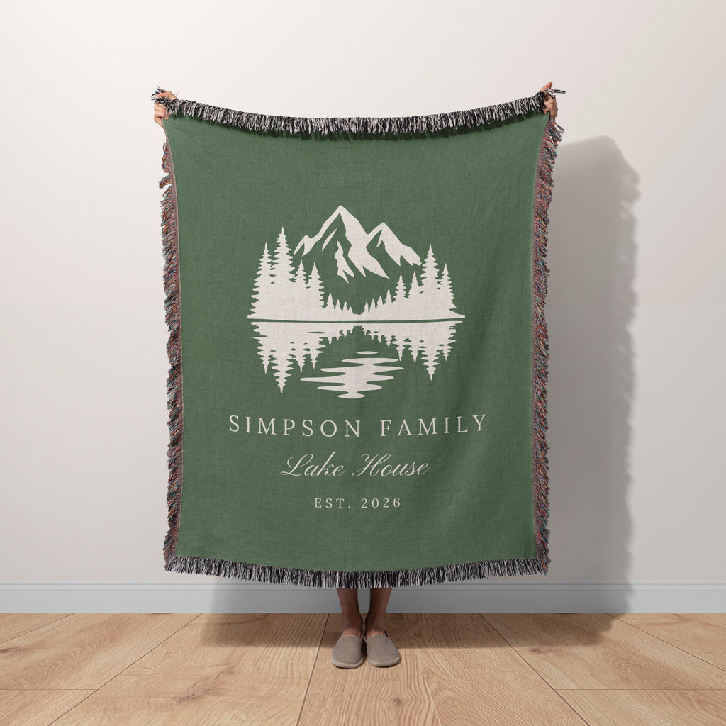 Personalized Lake House Blanket