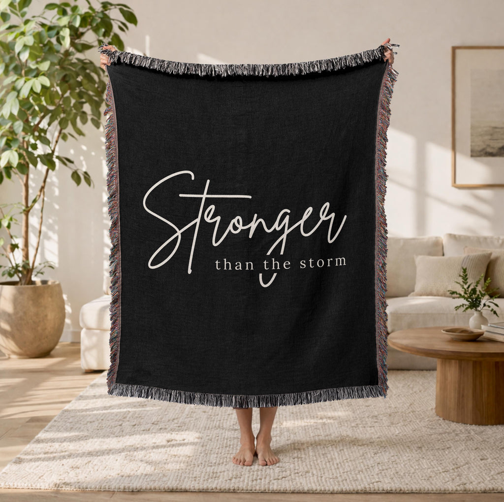 Stronger Than the Storm Woven Blanket