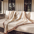 Elegant Monogram Blanket