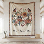 Personalized Grandma Blanket with Grandkids Names