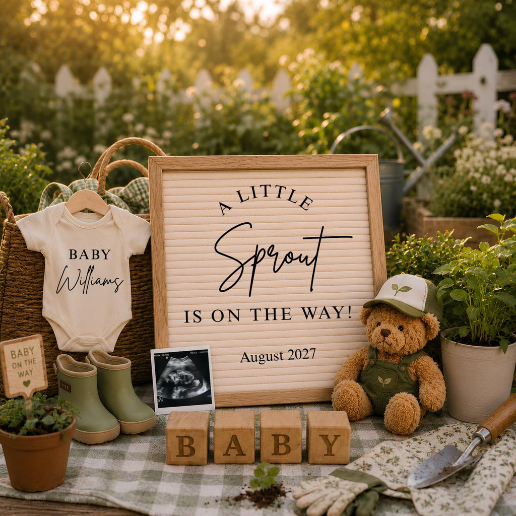 Digital Sprout Pregnancy Announcment Template