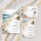 Beach Wedding Invitation Template