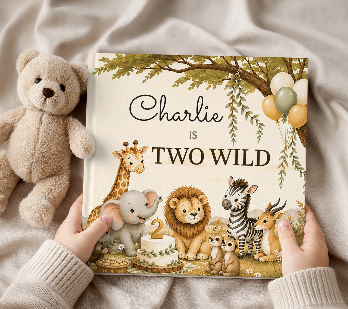 Personalized TWO Wild Second Birthday Book