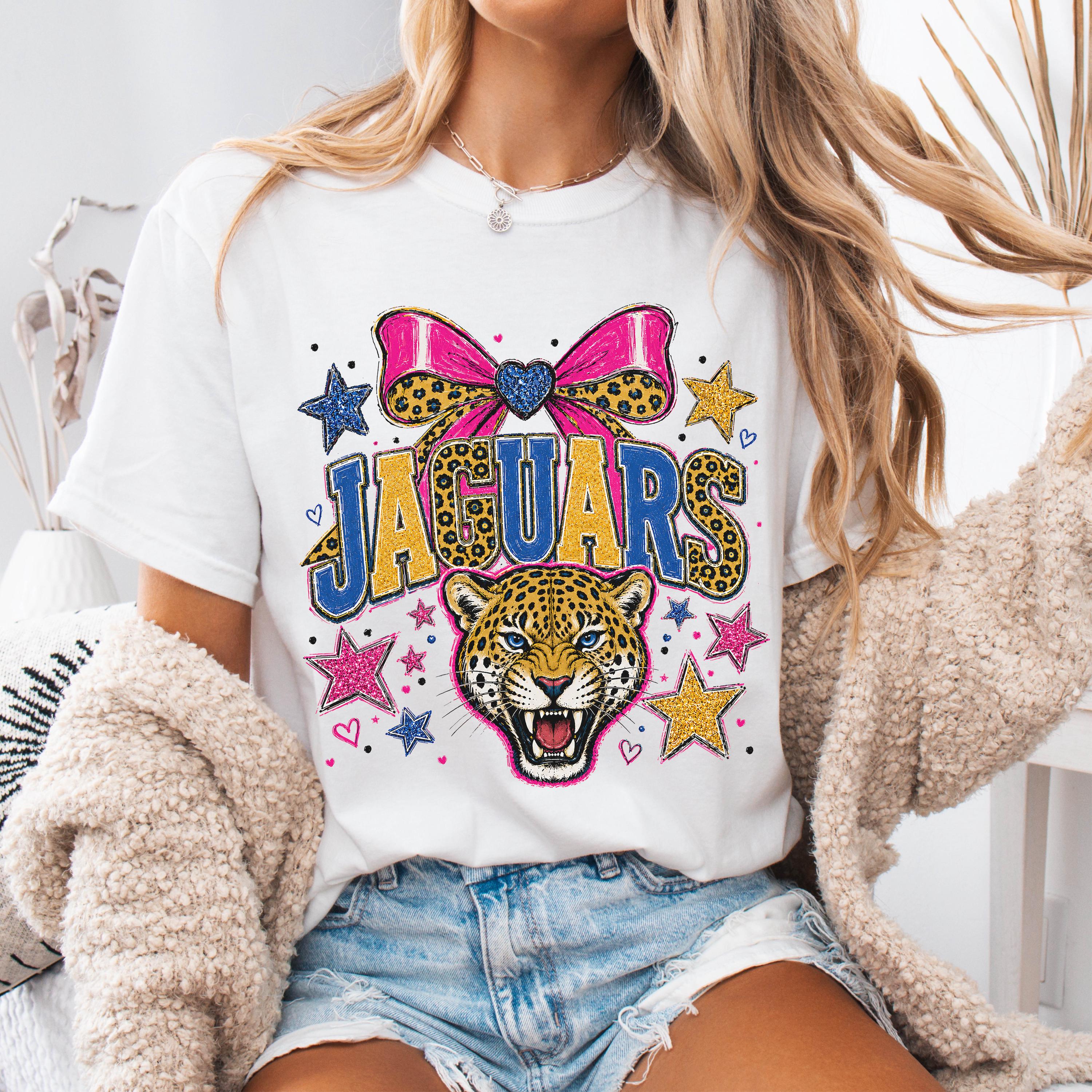 Coquette Glitter Jaguars Mascot Shirt
