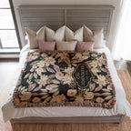 Personalized Floral Woven Blanket