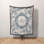 Personalized Toile Monogram Blanket
