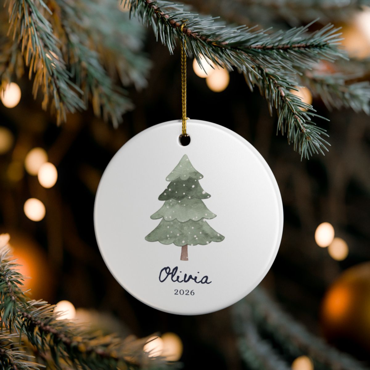 Personalized Family Name Christmas Ornament
