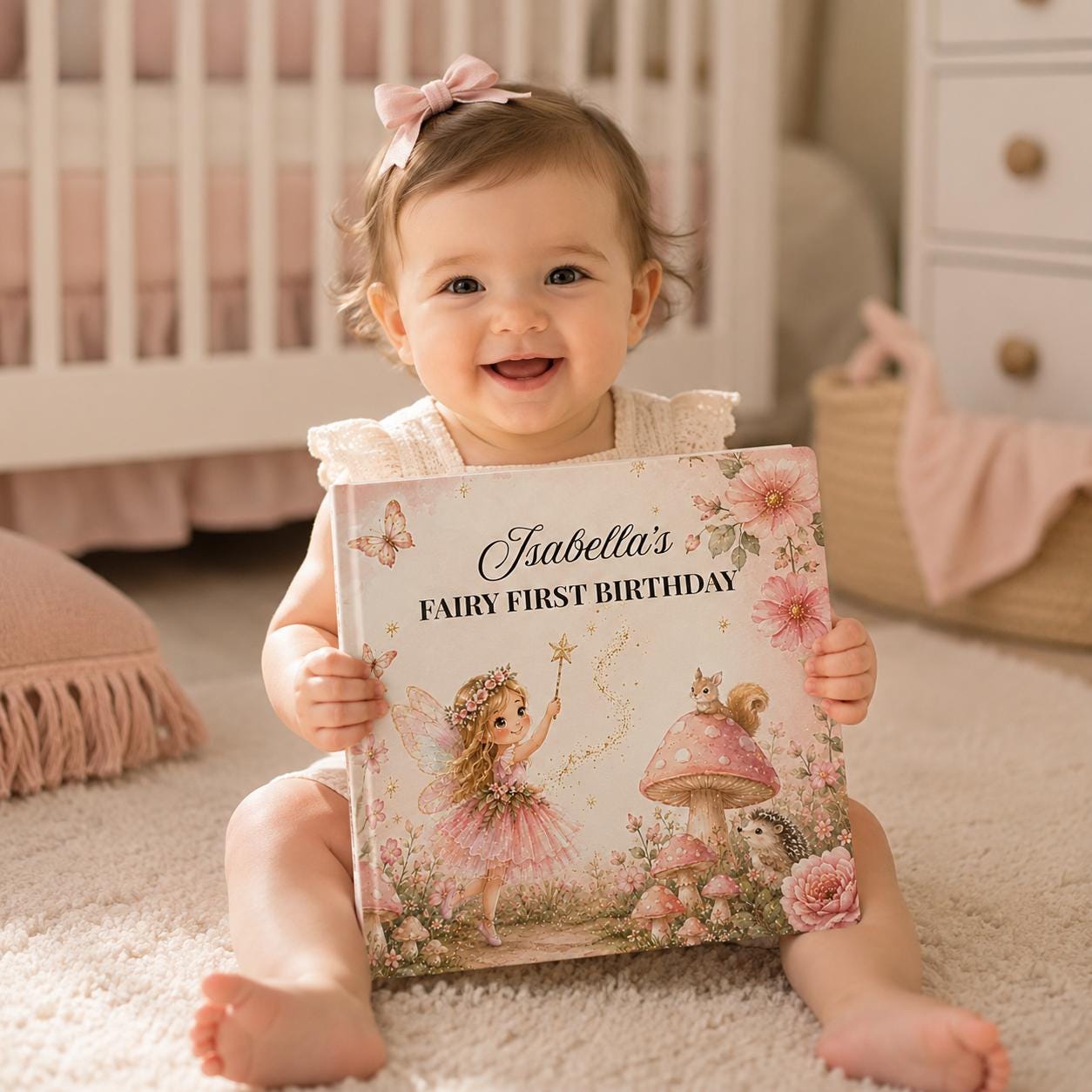 Personalized Fairy First Birthday Book