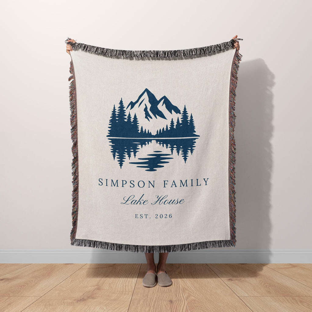 Personalized Lake House Blanket