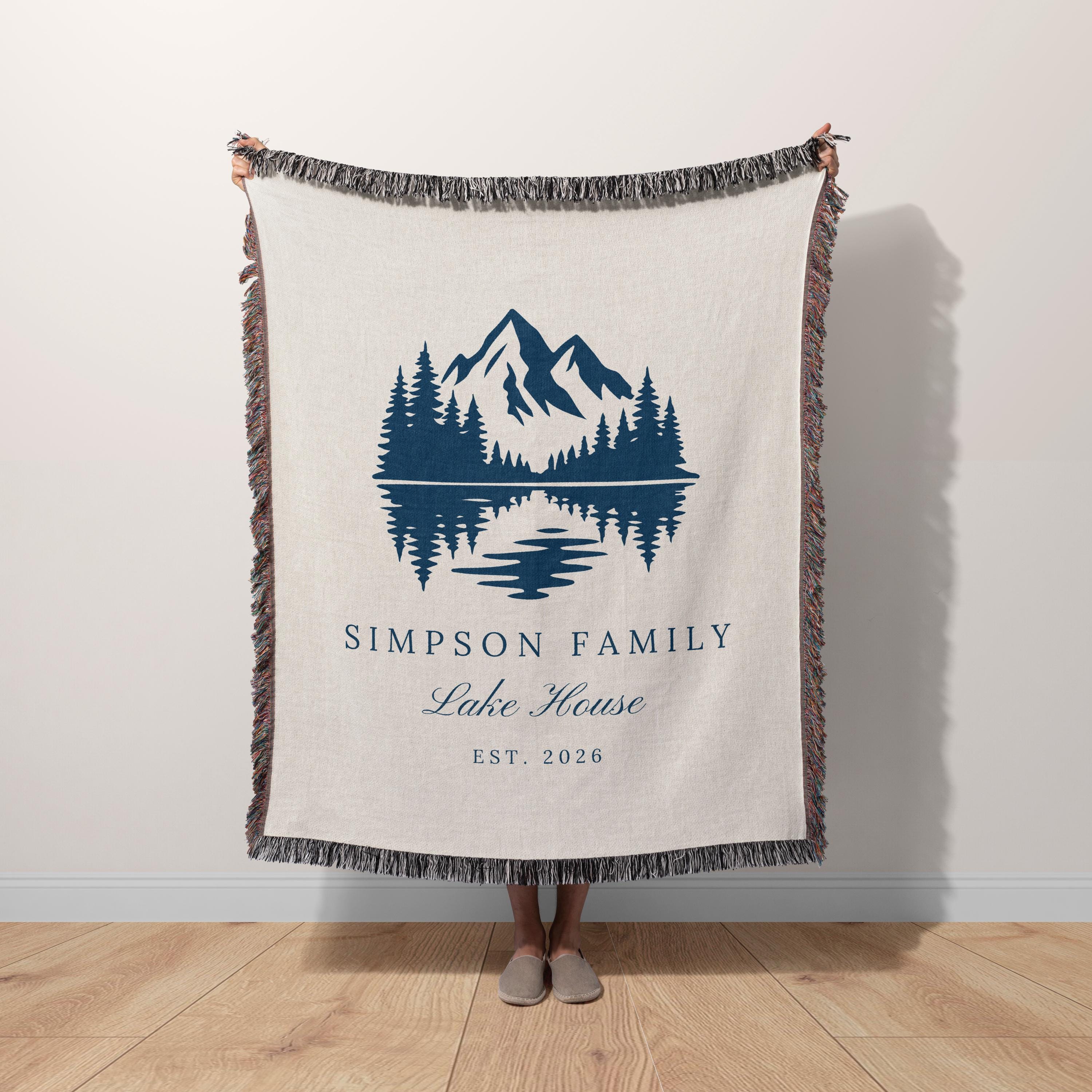Personalized Lake House Blanket
