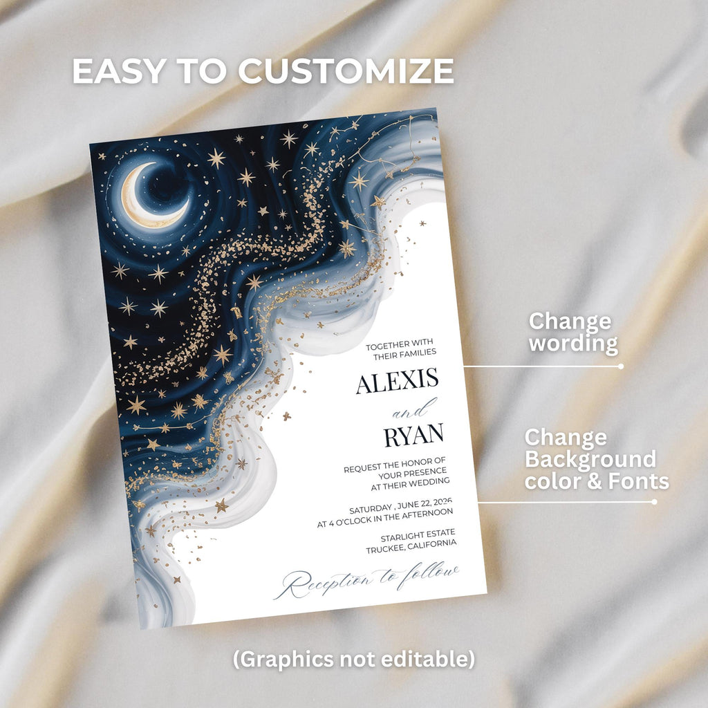 Celestial Wedding Invitation Suite