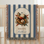 Personalized Baseball Baby Blanket