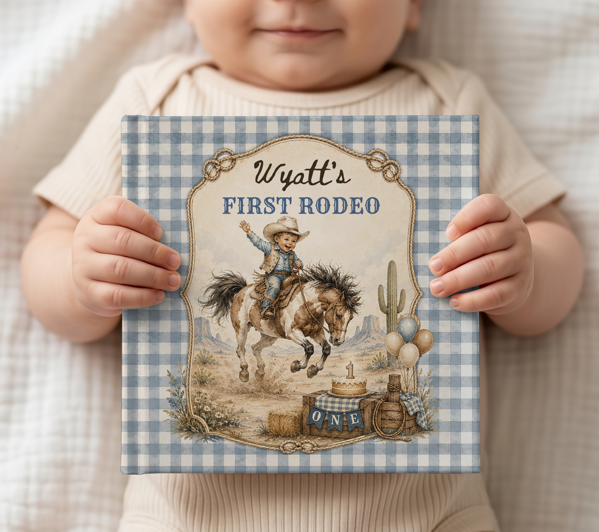 Personalized First Rodeo Birthday Book