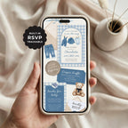 Blue Jean Baby Shower Website Invitation
