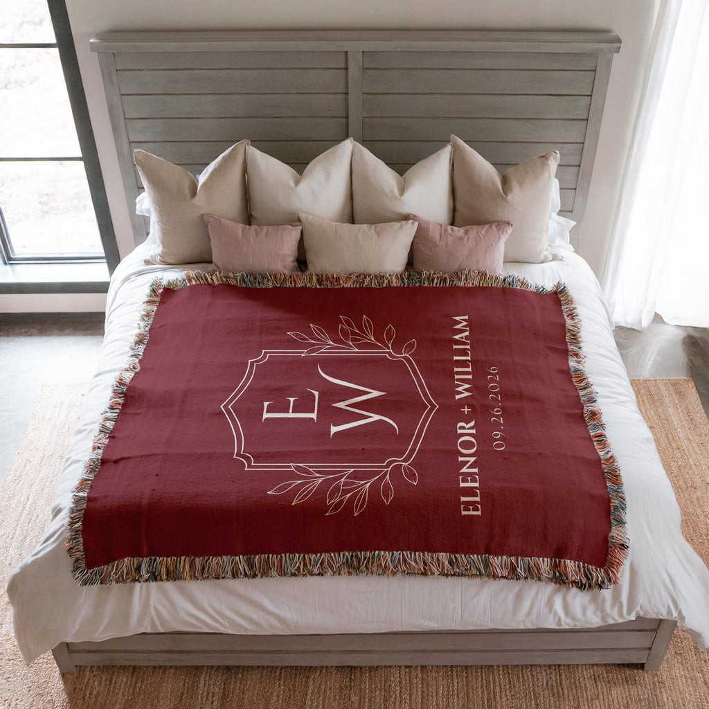 Elegant Monogram Blanket