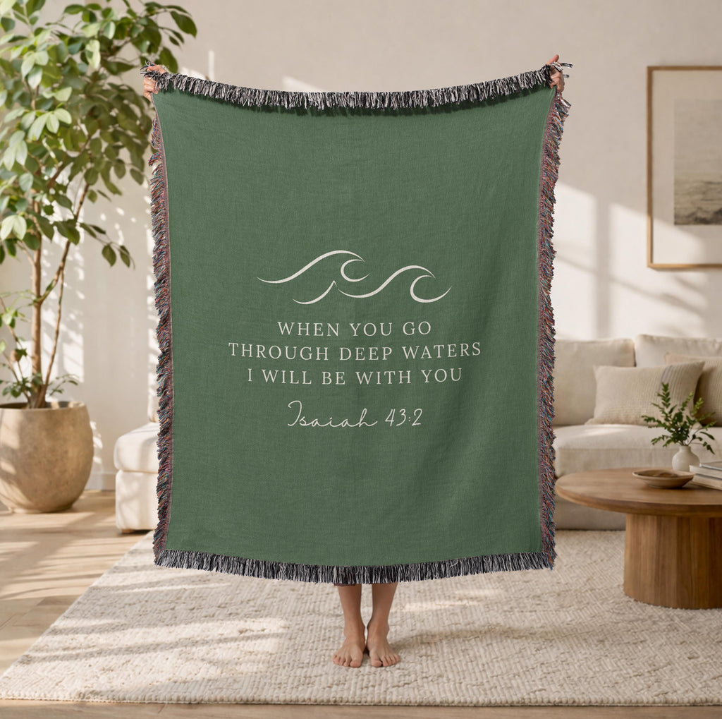 Isaiah 43:2 Woven Blanket