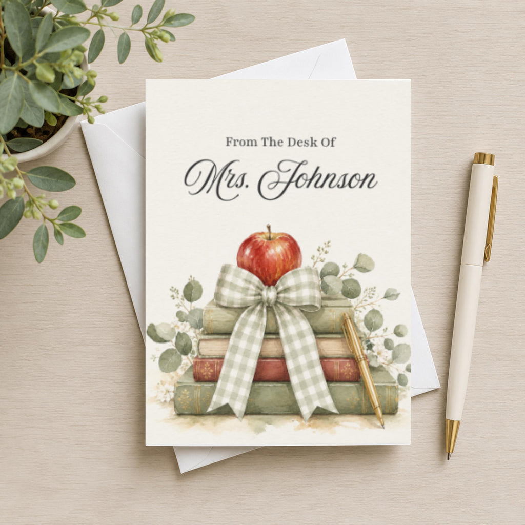 Personalized Teacher Stationery Cards