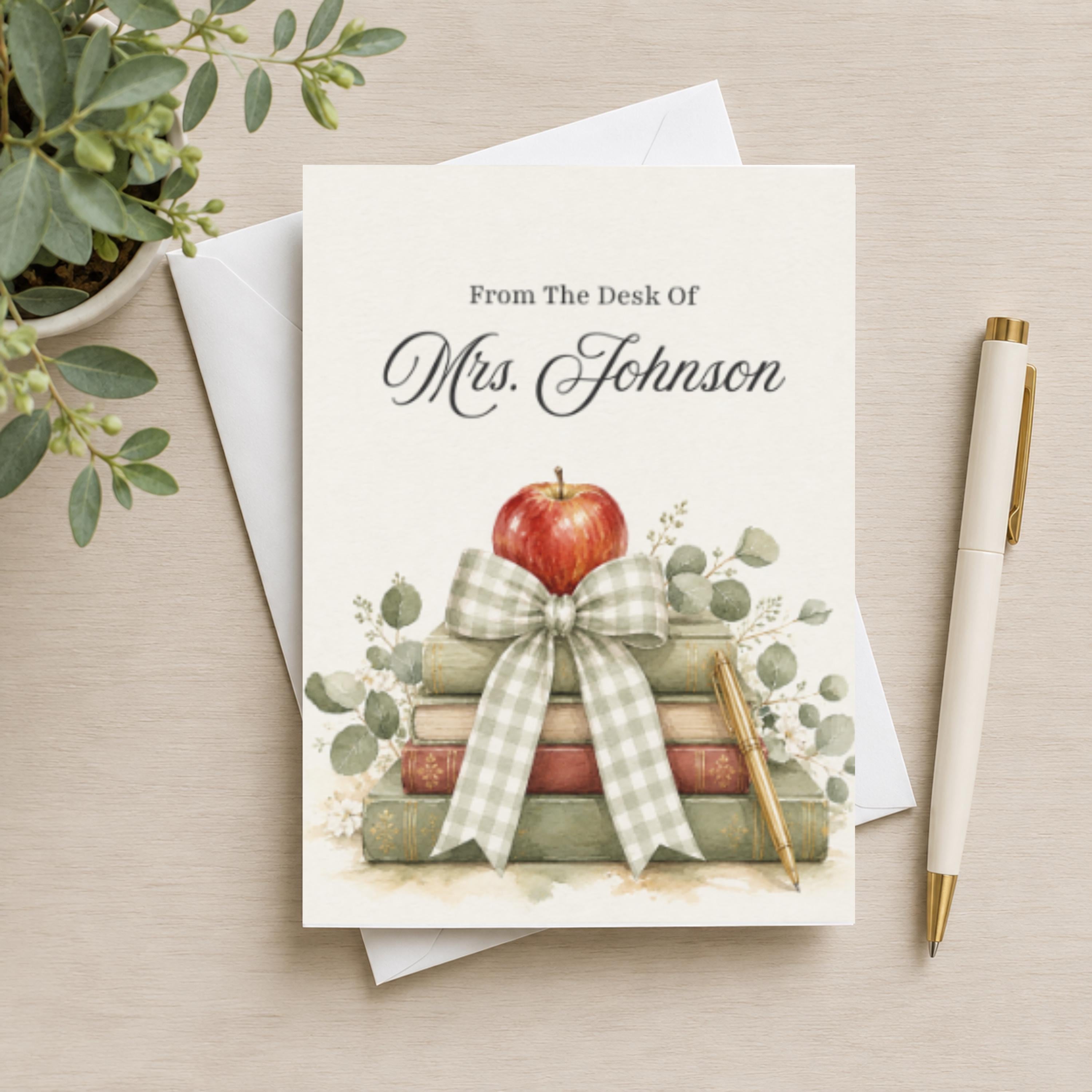 Personalized Teacher Stationery Cards