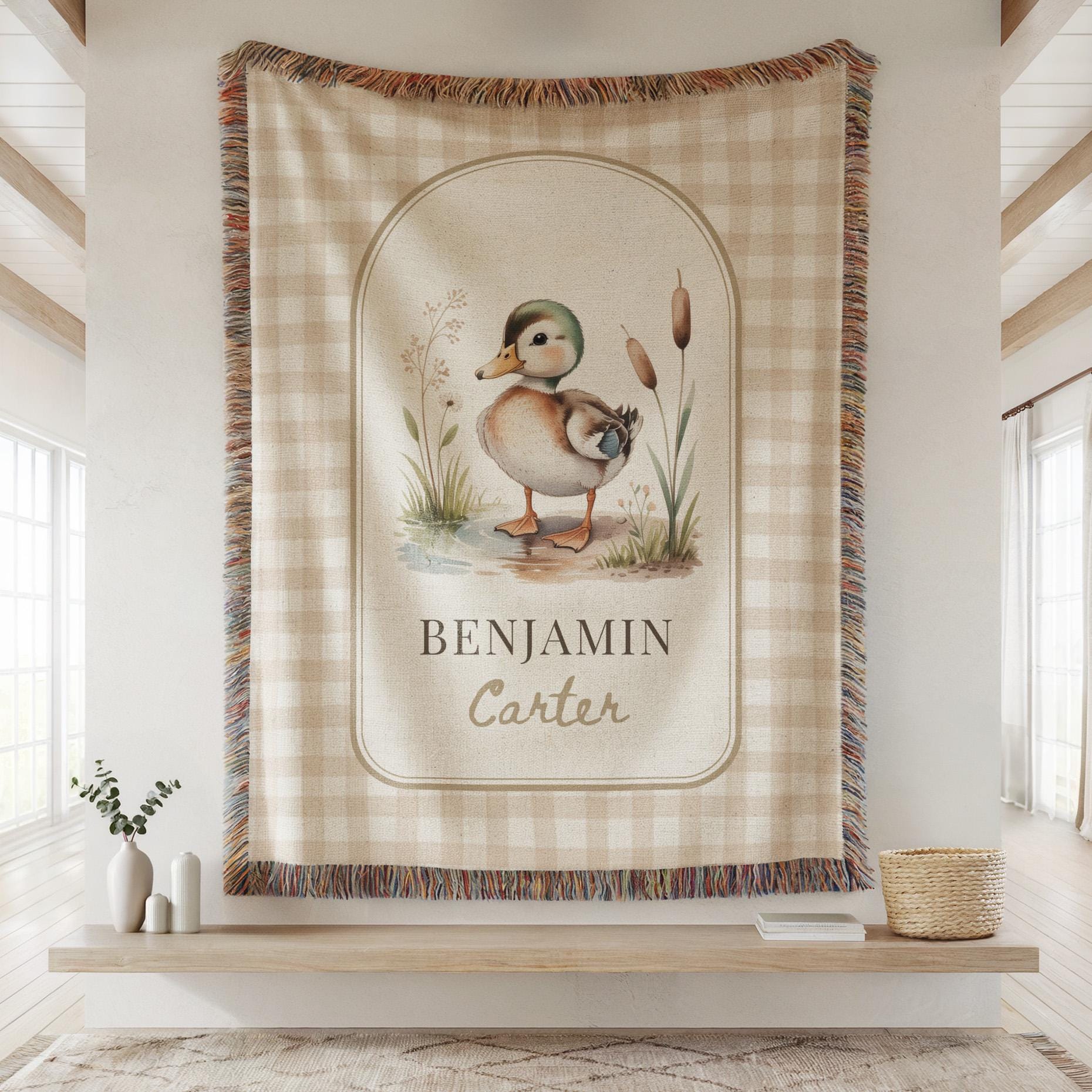 Personalized Mallard Duck Blanket