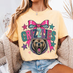 Coquette Faux Glitter Grizzlies Mascot Shirt