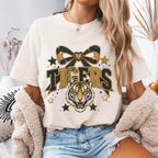 Faux Glitter Tigers Mascot Shirt