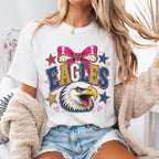 Coquette Glitter Eagles Mascot Shirt