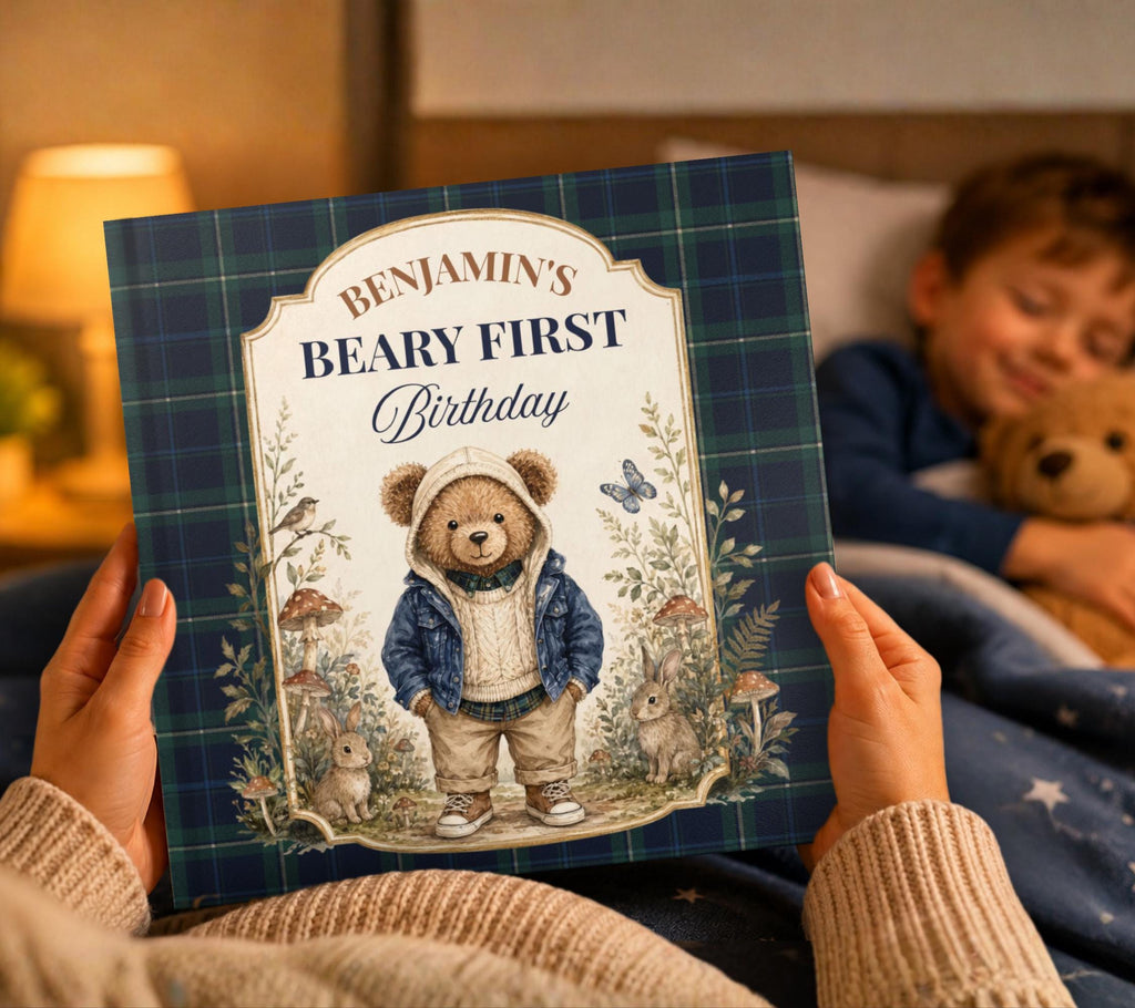 Personalized Beary First Birthday Book